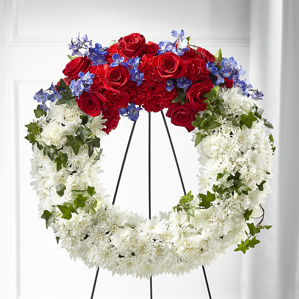 Patriotic Passion Wreath – Flowers In The 419, Toledo OH