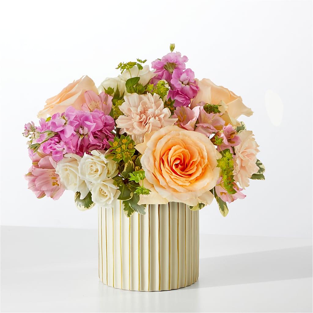 Paradise Bouquet with Ivory Vase – Flowers In The 419, Toledo OH