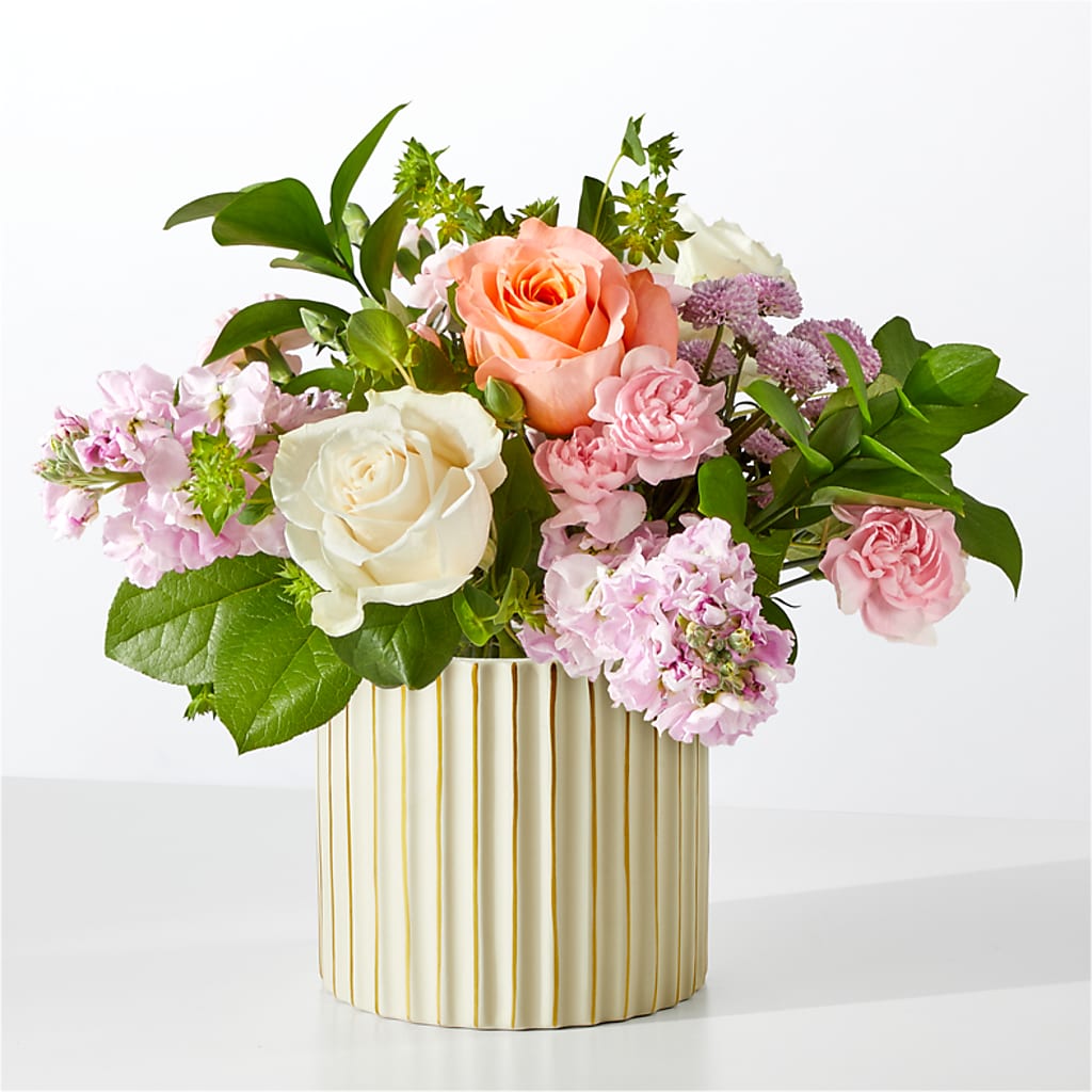 French Market Bouquet with Ivory Vase – Flowers In The 419, Toledo OH