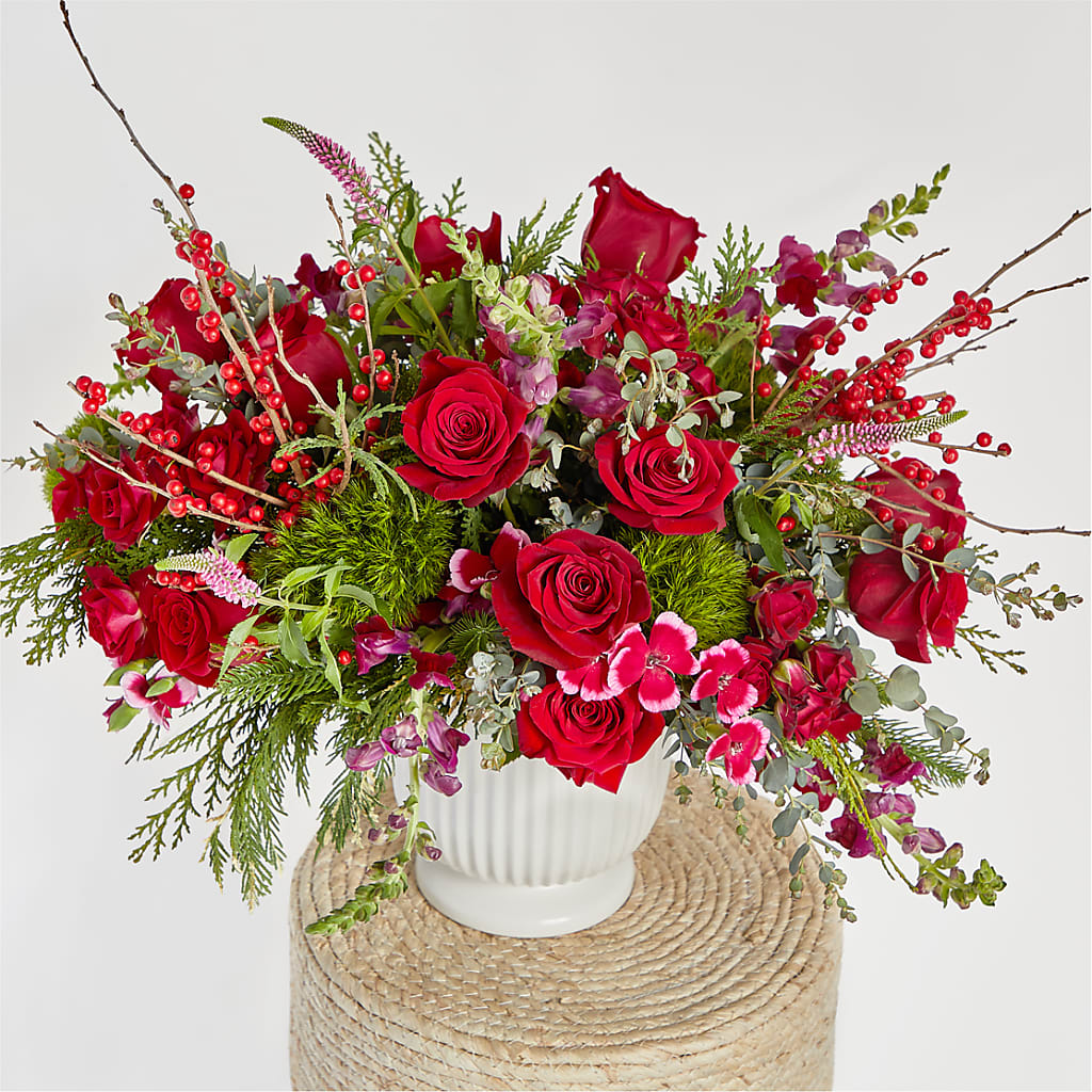 Big Red Bow Bouquet –  Flowers In The 419, Toledo OH