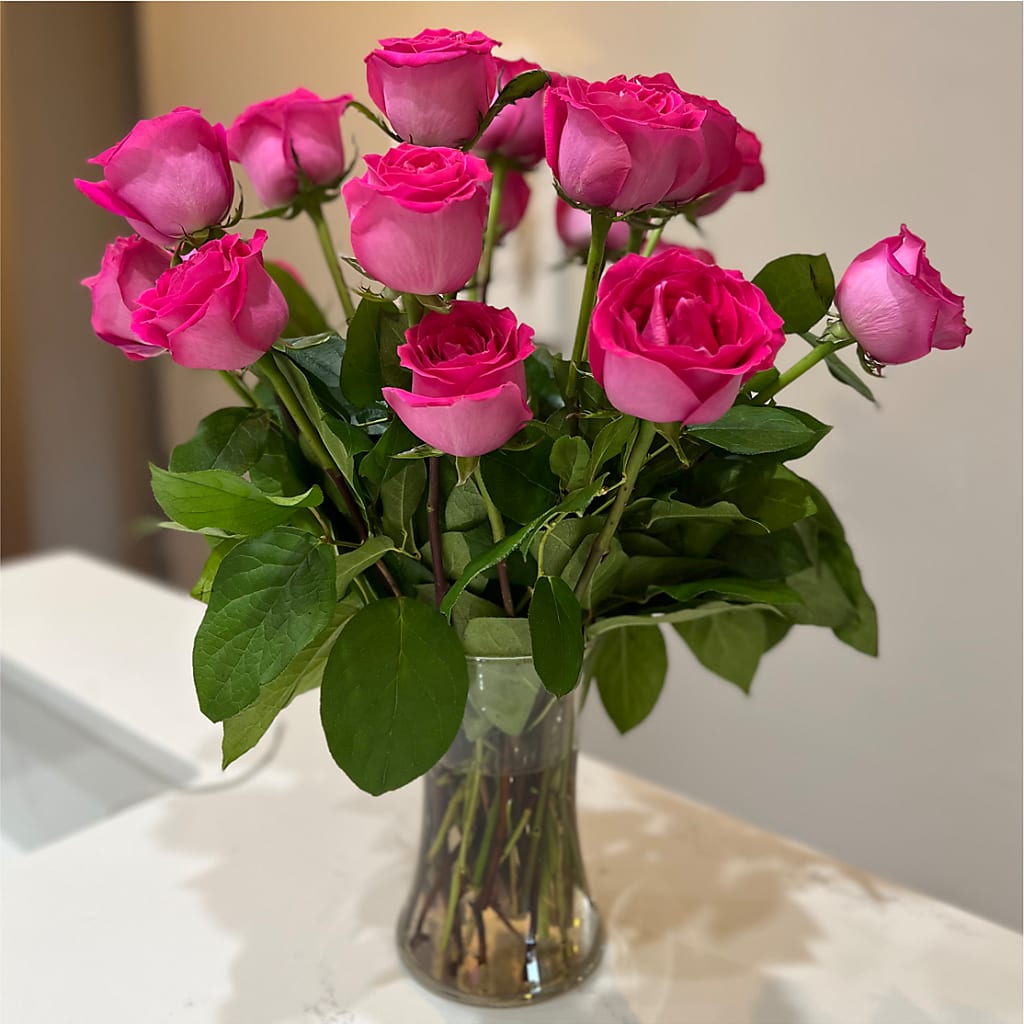 Long Stem Pink Rose Bouquet –  Flowers In The 419, Toledo OH