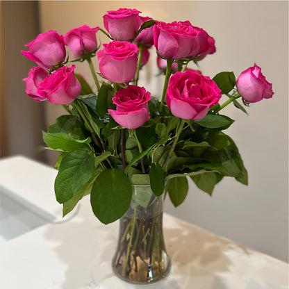 Long Stem Pink Rose Bouquet –  Flowers In The 419, Toledo OH