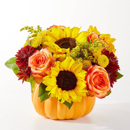 Golden Gourd Pumpkin Bouquet –  Flowers In The 419, Toledo OH