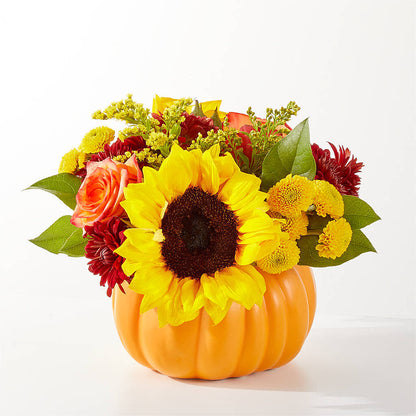 Golden Gourd Pumpkin Bouquet –  Flowers In The 419, Toledo OH