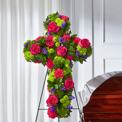 Tribute Rose Floral Cross –  Flowers In The 419, Toledo OH
