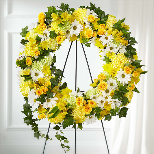 Golden Remembrance Wreath –  Flowers In The 419, Toledo OH