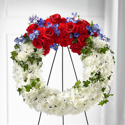 Patriotic Passion Wreath –  Flowers In The 419, Toledo OH