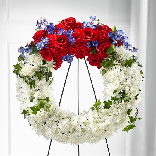 Patriotic Passion Wreath –  Flowers In The 419, Toledo OH