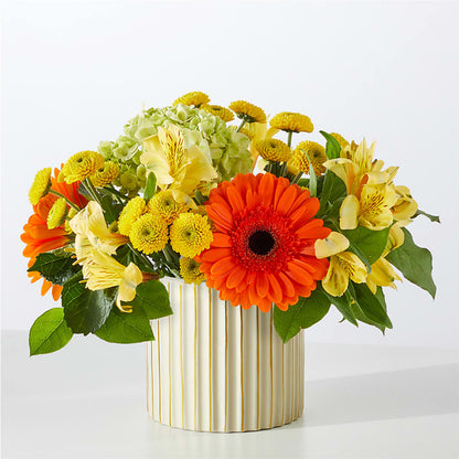Autumn Sunshine Bouquet with Ivory Vase –  Flowers In The 419, Toledo OH
