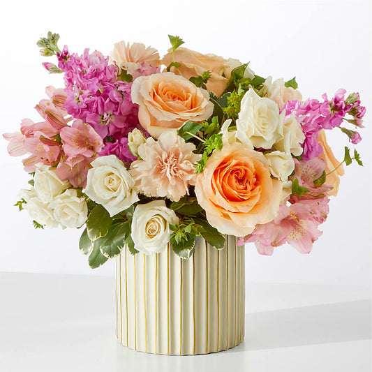 Paradise Bouquet with Ivory Vase –  Flowers In The 419, Toledo OH