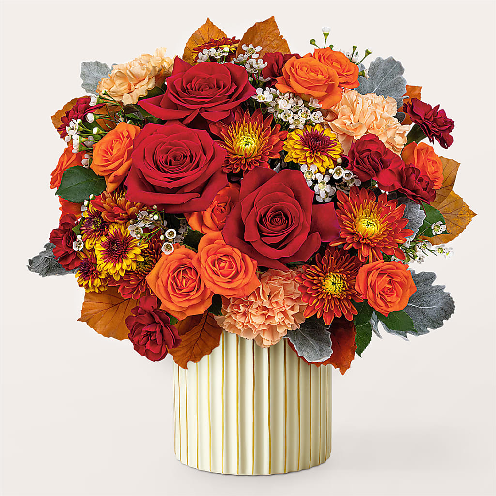 Merlot Bouquet with Ivory Vase –  Flowers In The 419, Toledo OH