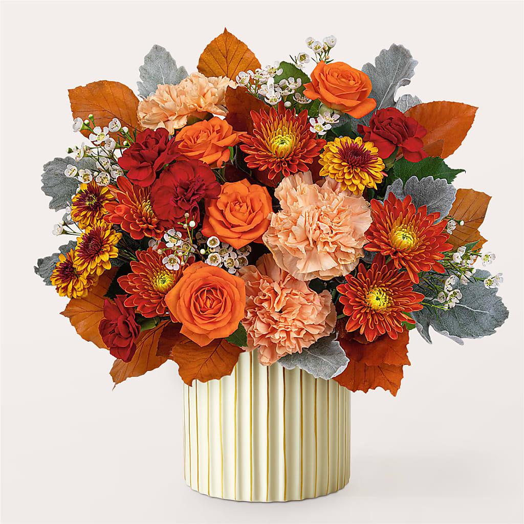 Merlot Bouquet with Ivory Vase –  Flowers In The 419, Toledo OH